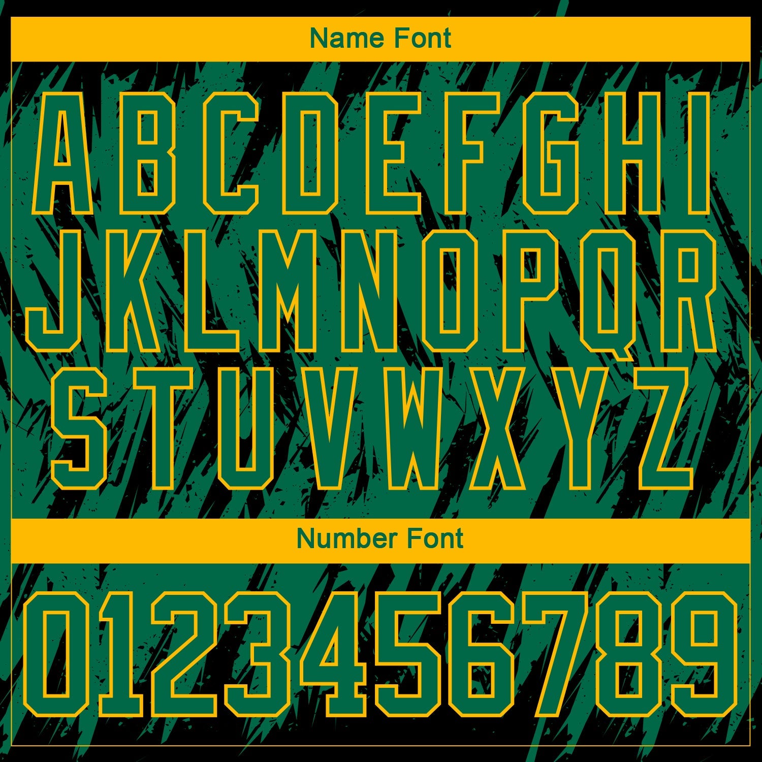 Custom Kelly Green Gold-Black 3D Pattern Splash Art Hockey Lace Neck Jersey