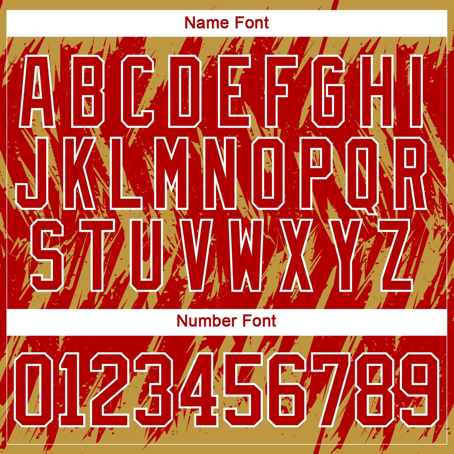 Custom Red Old Gold-White 3D Pattern Splash Art Hockey Lace Neck Jersey