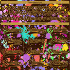 Custom Graffiti Pattern Brown Old Gold-White 3D Pattern Splash Art Hockey Lace Neck Jersey