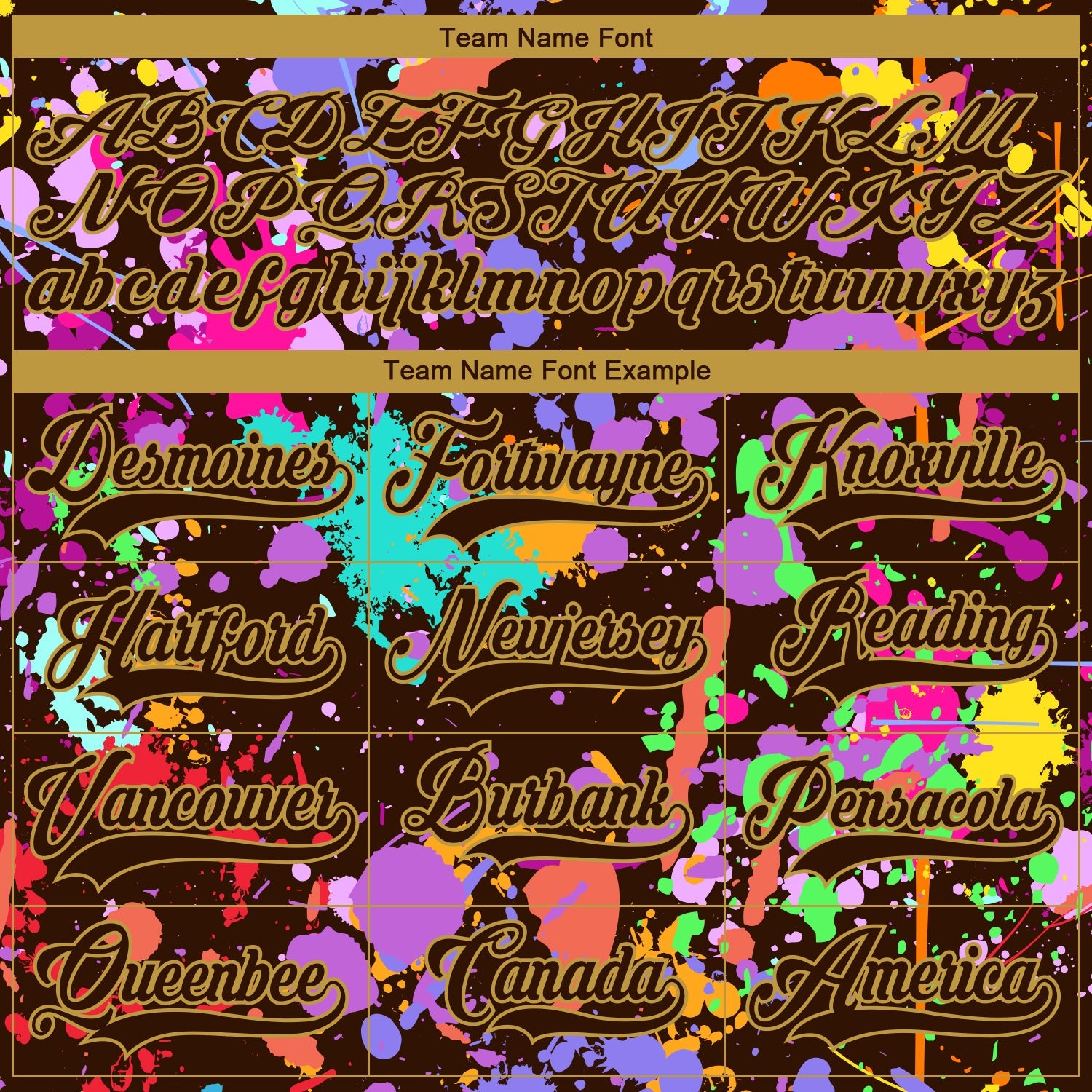 Custom Graffiti Pattern Brown Old Gold-White 3D Pattern Splash Art Hockey Lace Neck Jersey