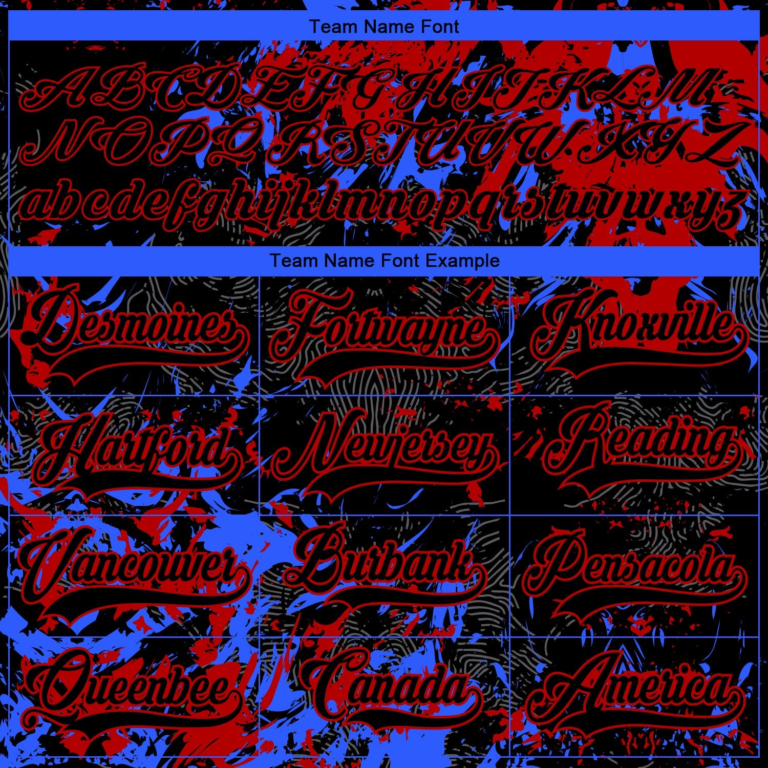 Custom Black Red-Royal 3D Fluid Art Splash Hockey Lace Neck Jersey