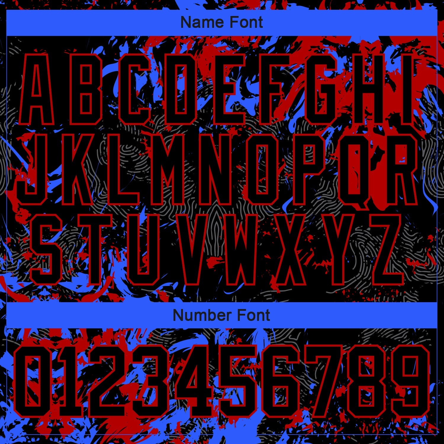 Custom Black Red-Royal 3D Fluid Art Splash Hockey Lace Neck Jersey