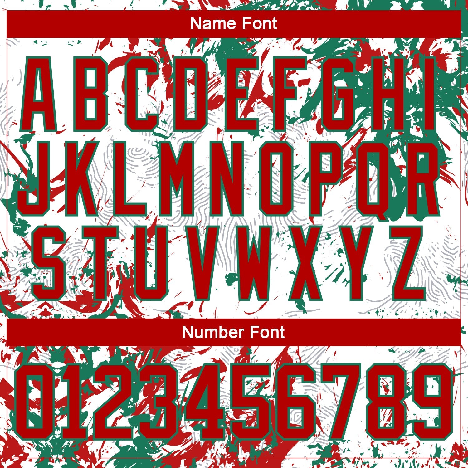 Custom White Red-Kelly Green 3D Fluid Art Splash Hockey Lace Neck Jersey