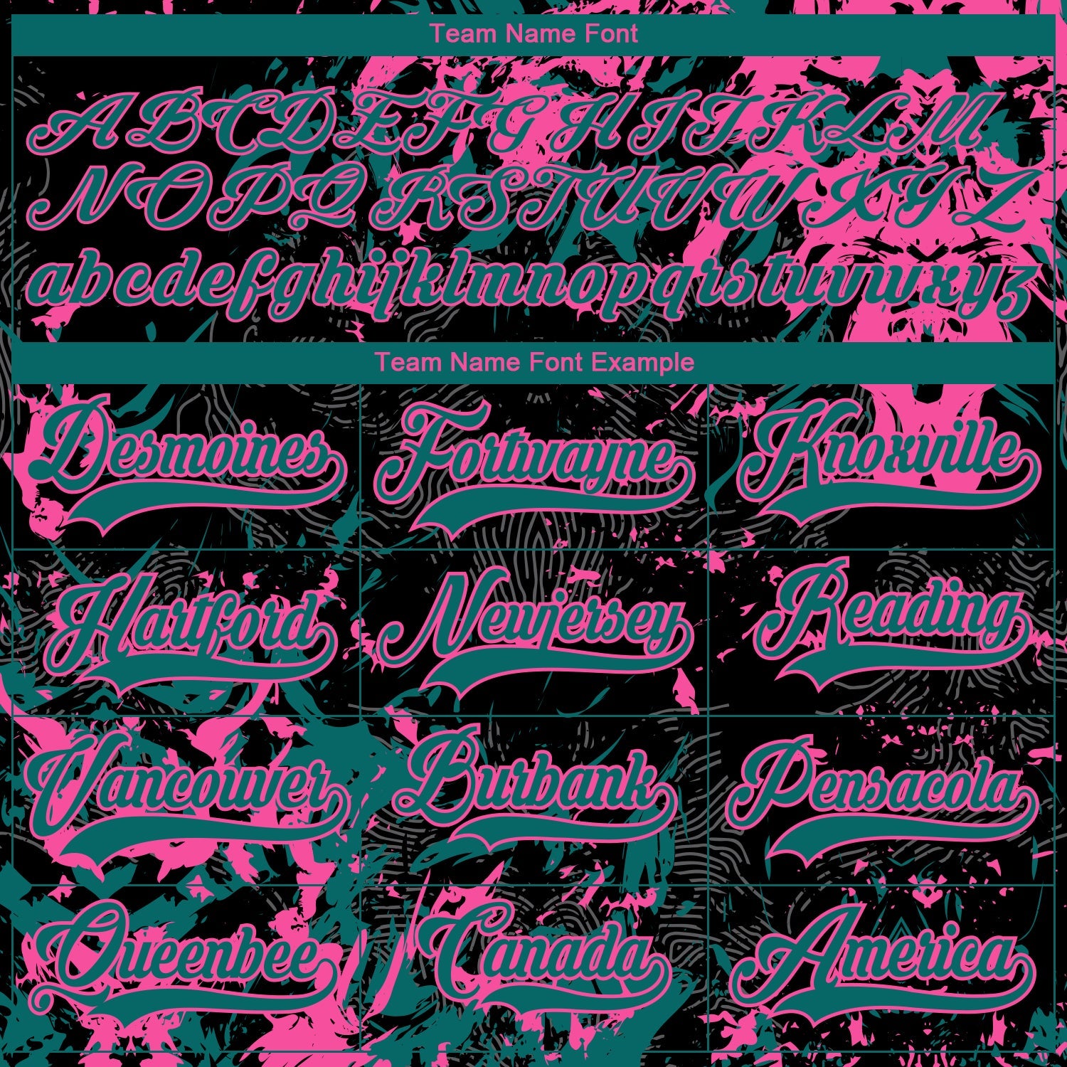 Custom Black Teal-Pink 3D Fluid Art Splash Hockey Lace Neck Jersey