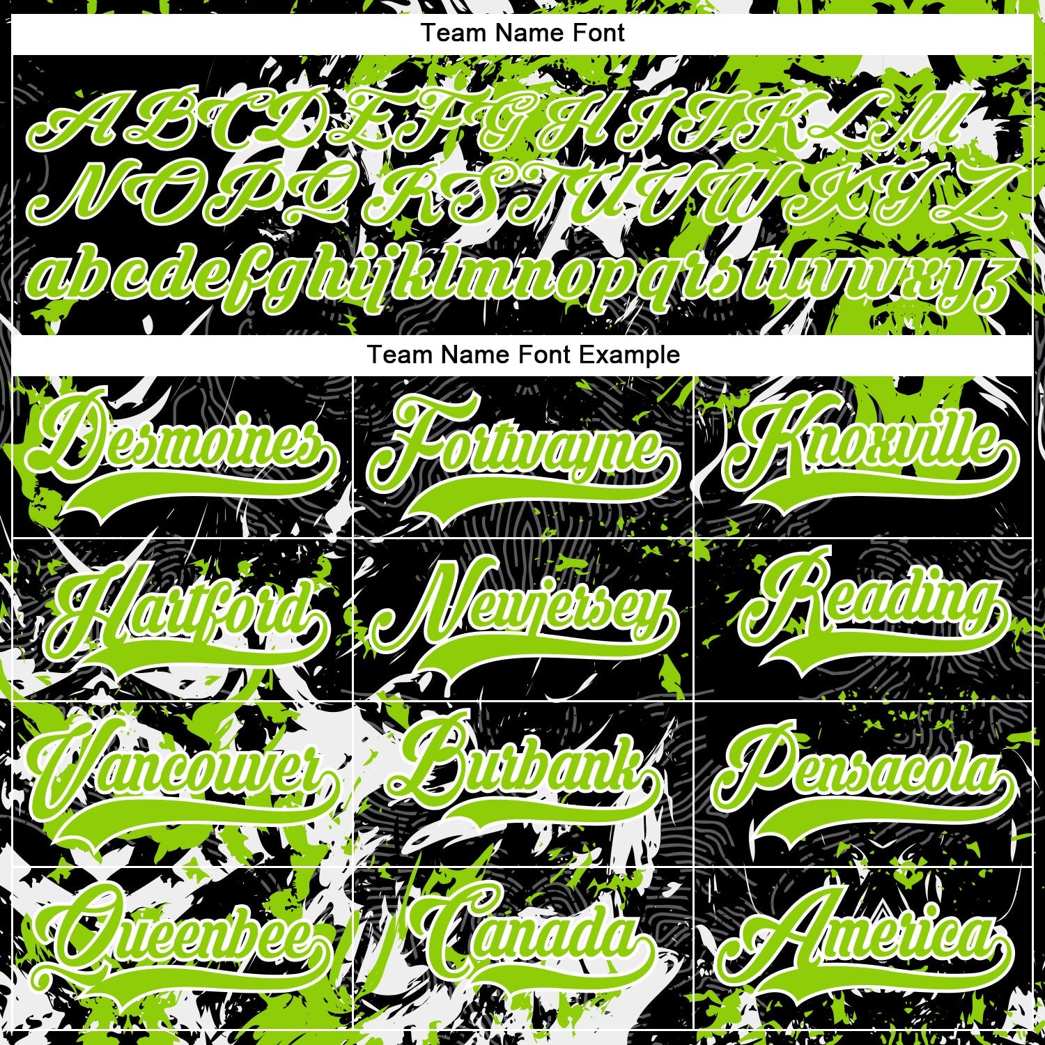 Custom Black Neon Green-White 3D Fluid Art Splash Hockey Lace Neck Jersey