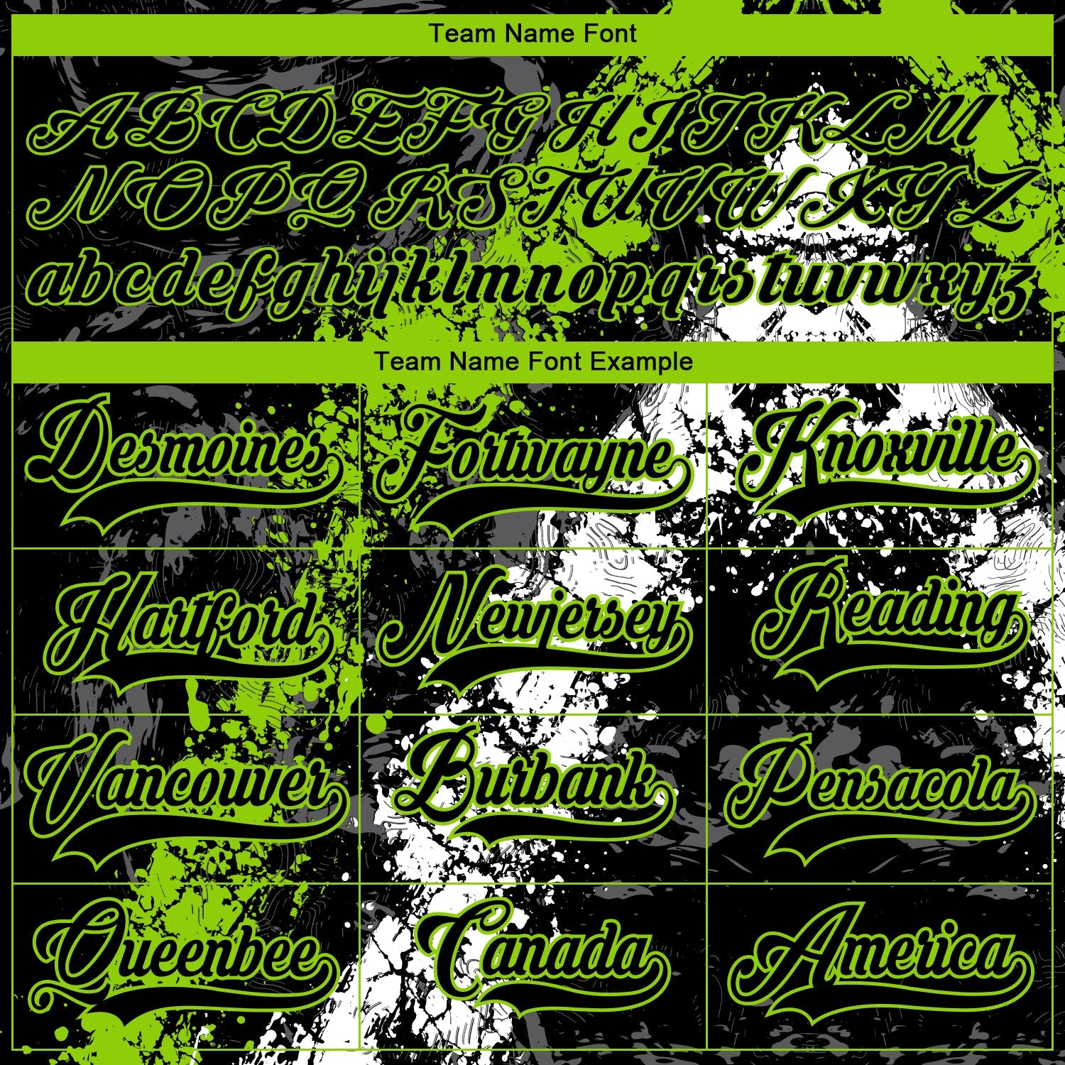 Custom Black Neon Green-White 3D Splash Art Hockey Lace Neck Jersey