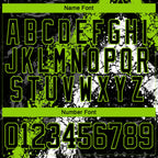 Custom Black Neon Green-White 3D Splash Art Hockey Lace Neck Jersey