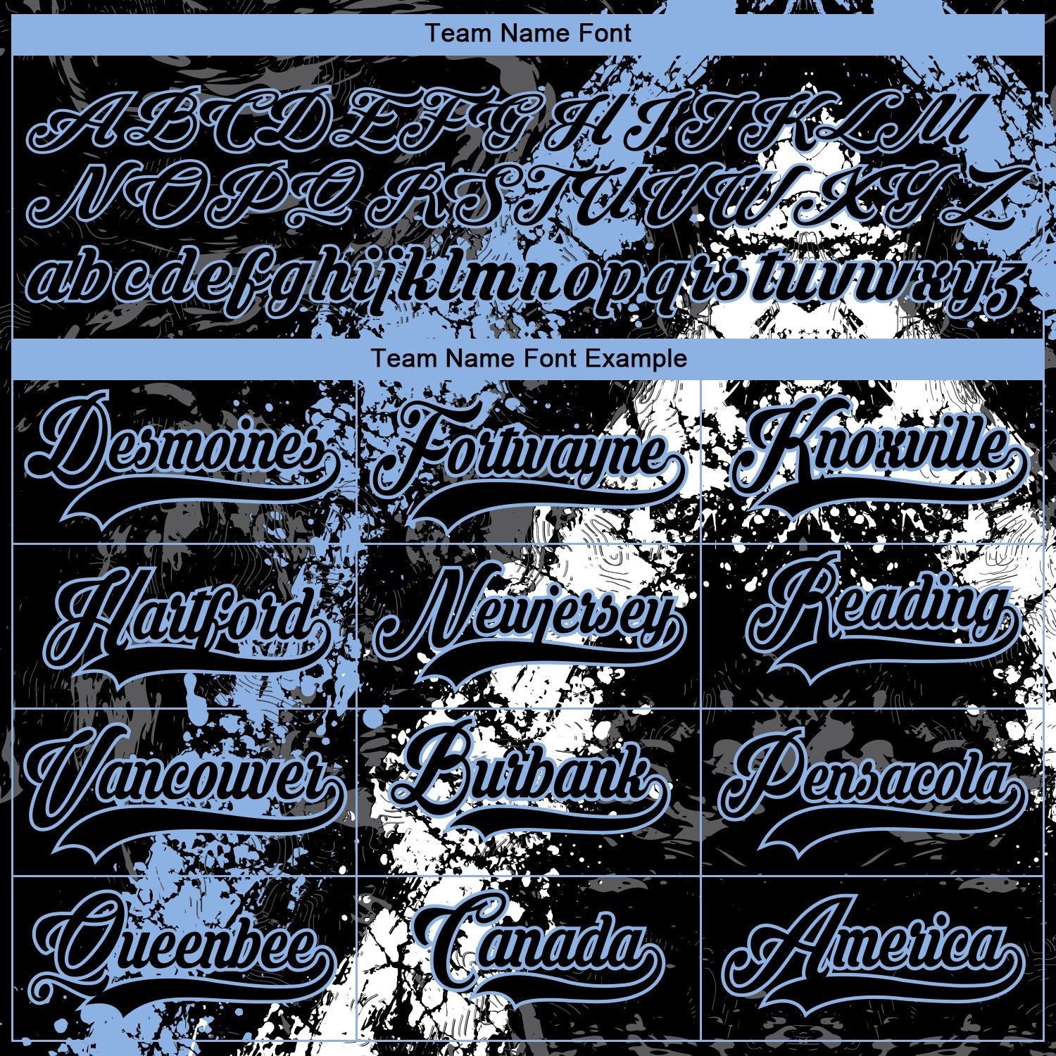 Custom Black Light Blue-White 3D Splash Art Hockey Lace Neck Jersey