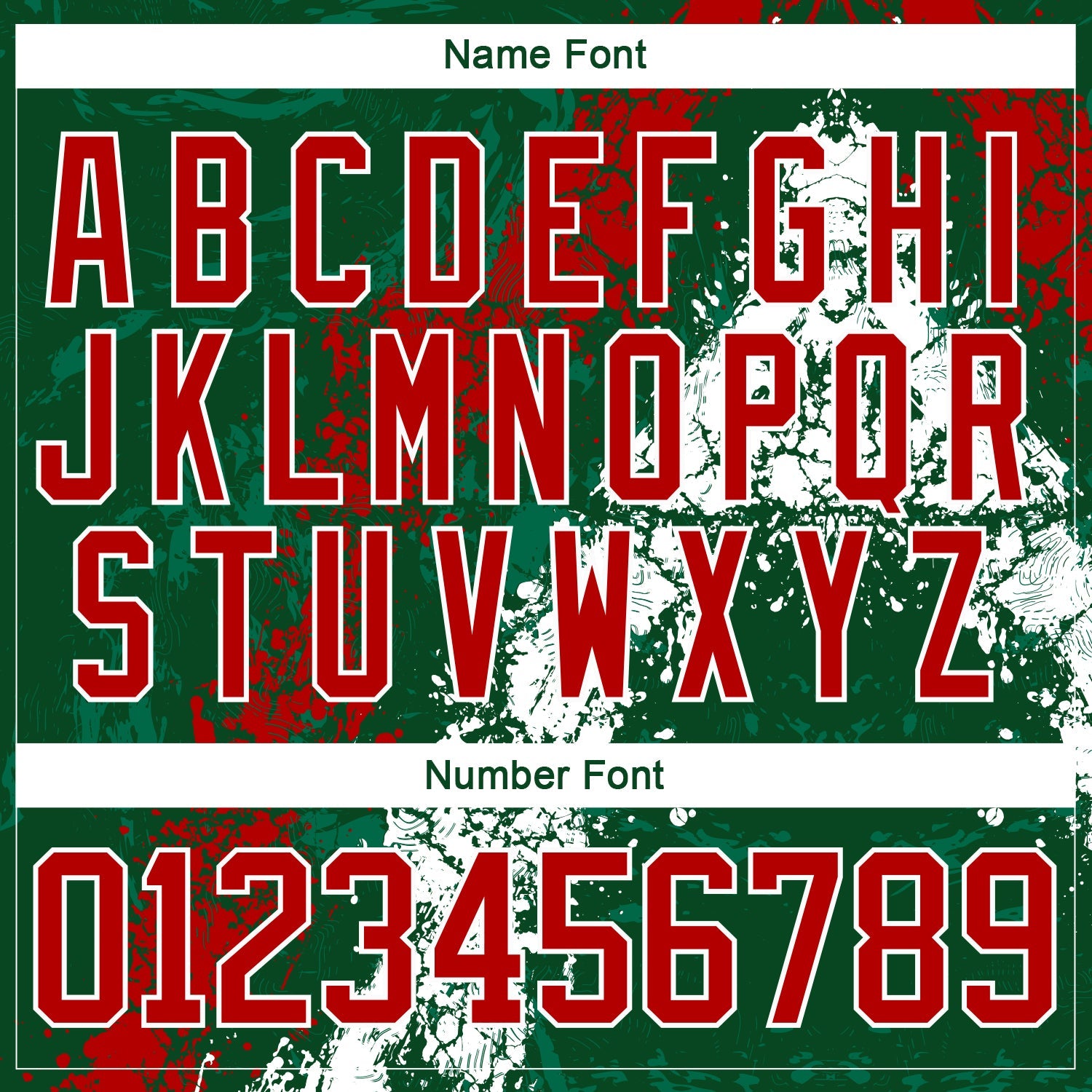 Custom Green Red-White 3D Splash Art Hockey Lace Neck Jersey