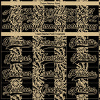 Custom Black Vegas Gold-White 3D Pattern Abstract Shape Hockey Lace Neck Jersey