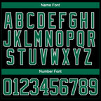 Custom Black Kelly Green-White 3D Pattern Abstract Shape Hockey Lace Neck Jersey