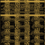 Custom Black Old Gold-White 3D Pattern Abstract Shape Hockey Lace Neck Jersey