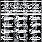 Custom Black White-Gray 3D Pattern Abstract Shape Hockey Lace Neck Jersey