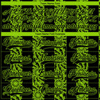 Custom Black Neon Green-White 3D Pattern Abstract Shape Hockey Lace Neck Jersey