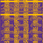 Custom Purple Gold-White 3D Pattern Abstract Shape Hockey Lace Neck Jersey