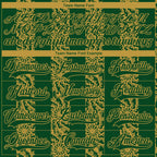 Custom Green Old Gold-White 3D Pattern Abstract Shape Hockey Lace Neck Jersey