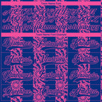 Custom Royal Pink-White 3D Pattern Abstract Shape Hockey Lace Neck Jersey