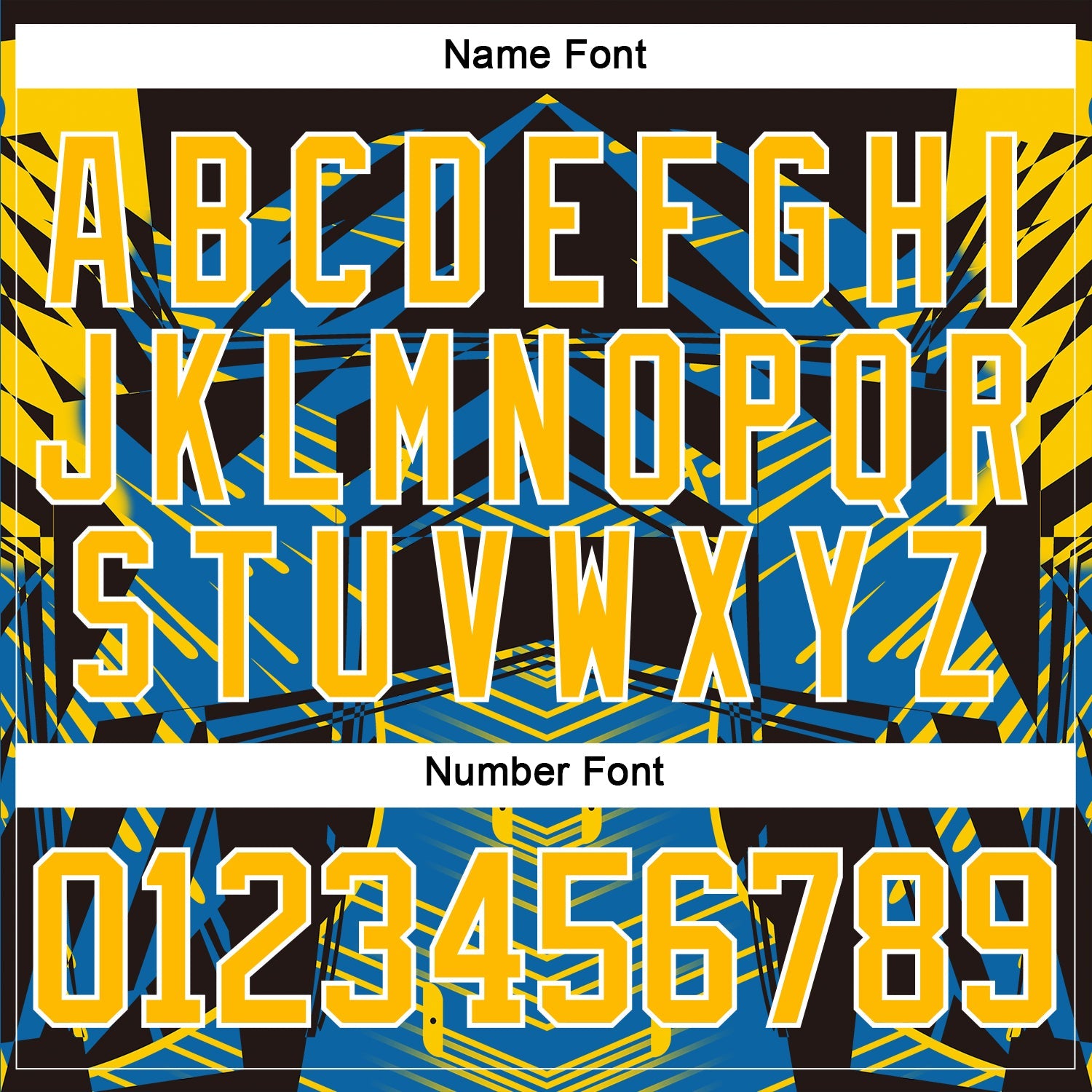 Custom Black Gold Blue-White 3D Pattern Abstract Hockey Lace Neck Jersey