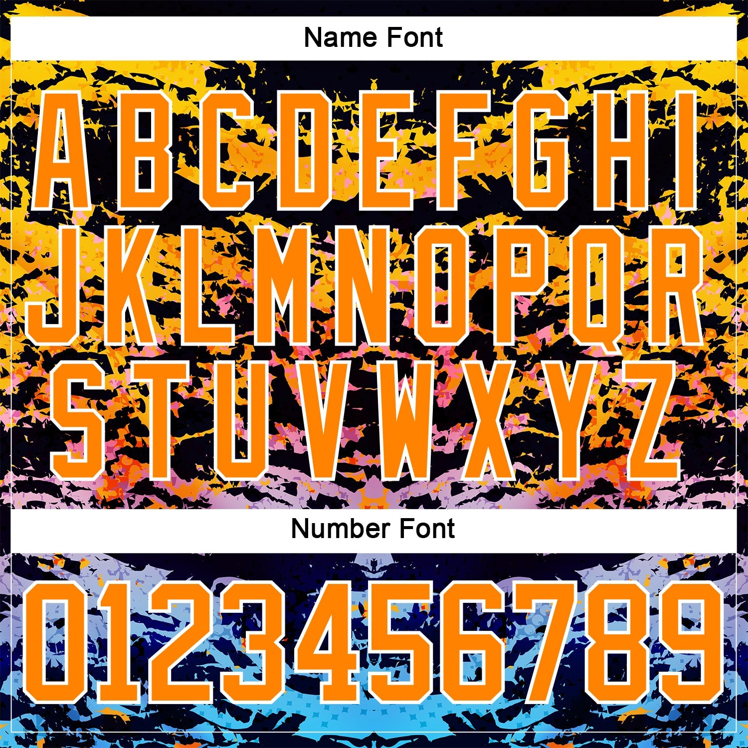 Custom Bay Orange Blue-White 3D Pattern Abstract Grunge Hockey Lace Neck Jersey