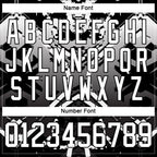 Custom Black White-Gray 3D Pattern Abstract Gradient Hockey Lace Neck Jersey