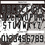 Custom Black Gray-White 3D Pattern Abstract Hockey Lace Neck Jersey