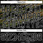 Custom Black Olive-White 3D Pattern Abstract Hockey Lace Neck Jersey