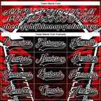 Custom Black Red-White 3D Pattern Cyber Mecha E-sport Hockey Jersey