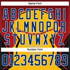 Custom Gold US Navy Blue Red-White 3D Pattern Cyber Mecha E-sport Hockey Jersey