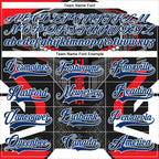 Custom Black US Navy Blue Red-White 3D Pattern Cyber Mecha E-sport Hockey Jersey