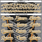 Custom Black Old Gold Gray Brown-White 3D Pattern Cyber Mecha E-sport Hockey Jersey