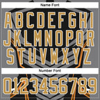 Custom Black Old Gold Gray Brown-White 3D Pattern Cyber Mecha E-sport Hockey Jersey