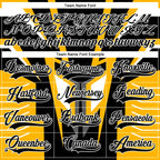 Custom Black Gold Brown-White 3D Pattern Cyber Mecha E-sport Hockey Jersey