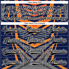 Custom Gray Black Orange-White 3D Pattern Cyber Mecha E-sport Hockey Jersey