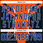 Custom Orange Royal-White 3D Pattern Cyber Mecha E-sport Hockey Jersey