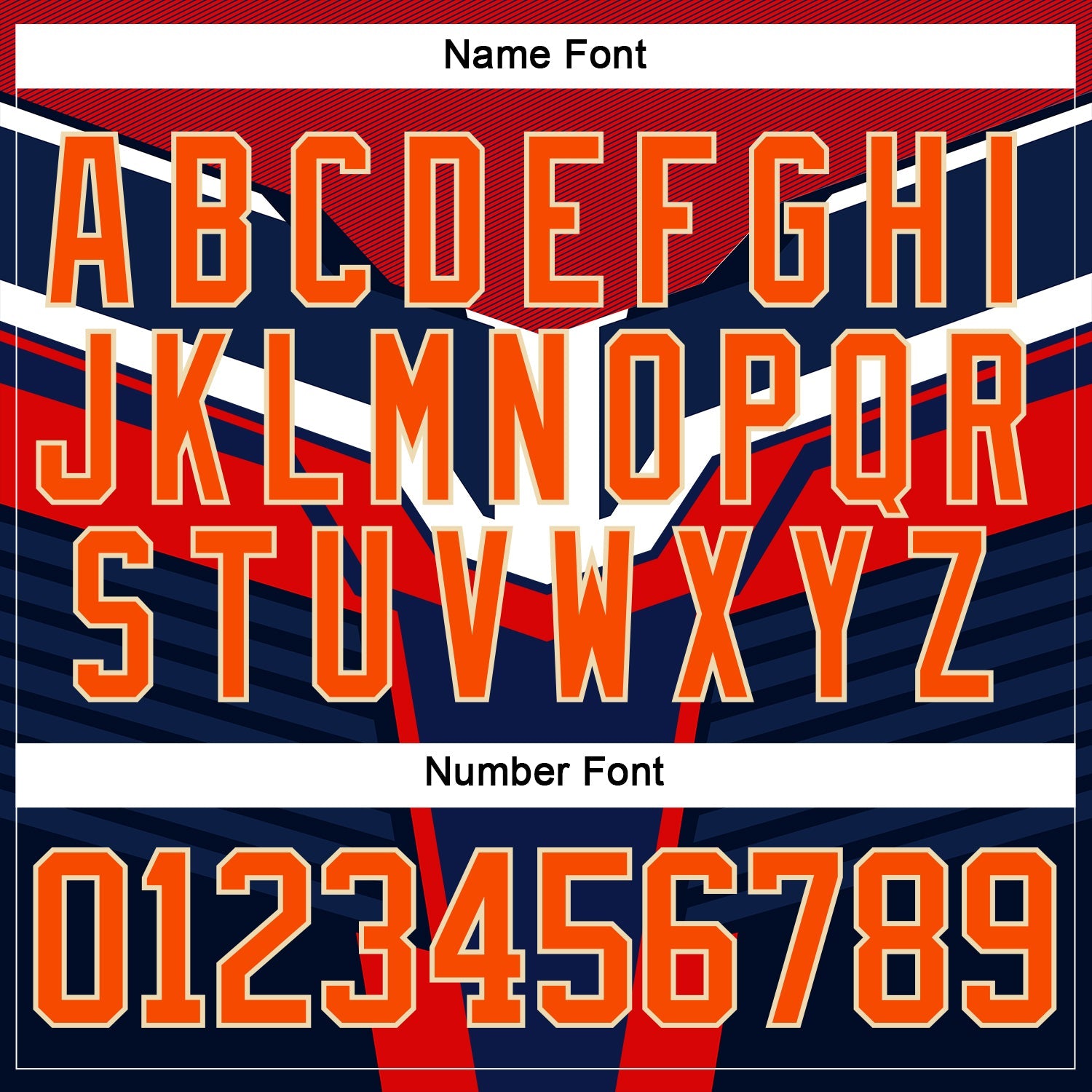 Custom Navy Orange Gold Cream-White 3D Pattern Cyber Mecha E-sport Hockey Jersey