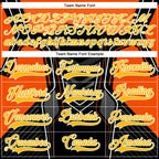 Custom Black Gold Gray Orange-White 3D Pattern Cyber Mecha E-sport Hockey Jersey