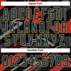 Custom Black US Navy Blue Gray Orange-Gold 3D Pattern Cyber Mecha E-sport Hockey Jersey