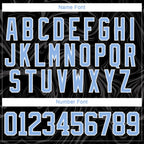 Custom Black Light Blue-White 3D Splash Art Hockey Lace Neck Jersey