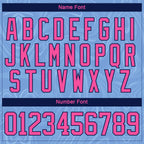 Custom Light Blue Pink Navy-White 3D Splash Art Hockey Lace Neck Jersey