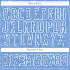 Custom Light Blue White 3D Splash Art Hockey Lace Neck Jersey