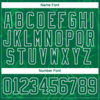 Custom Kelly Green White 3D Splash Art Hockey Lace Neck Jersey