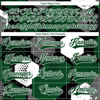 Custom Green Black-White 3D Pattern Geometric Shape Hockey Lace Neck Jersey
