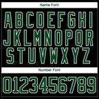 Custom Green Black-White 3D Pattern Geometric Shape Hockey Lace Neck Jersey