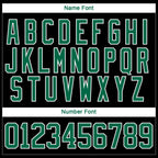 Custom Kelly Green Black-White 3D Pattern Geometric Shape Hockey Lace Neck Jersey