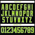 Custom Neon Green Black-White 3D Pattern Geometric Shape Hockey Lace Neck Jersey