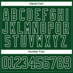 Custom Old Gold Green-White 3D Pattern Geometric Shape Hockey Lace Neck Jersey