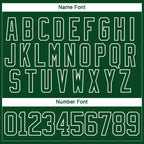 Custom Gray Green-White 3D Pattern Geometric Shape Hockey Lace Neck Jersey