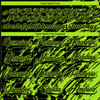 Custom Black Neon Green-White 3D Splash Art Hockey Lace Neck Jersey