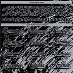 Custom Black Gray-White 3D Splash Art Hockey Lace Neck Jersey