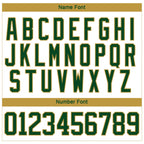 Custom White Green-Old Gold 3D Splash Art Hockey Lace Neck Jersey